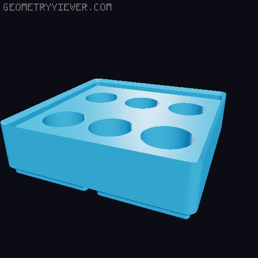 Safe Magnet Storage Gridfinity Tray Organisers (Organizers) 3D model thumbnail