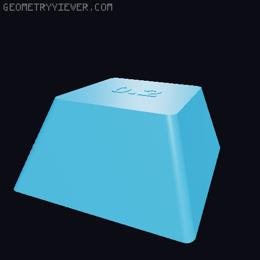Fully Parametric Key Cap Model with Mass Export Script 3D model thumbnail