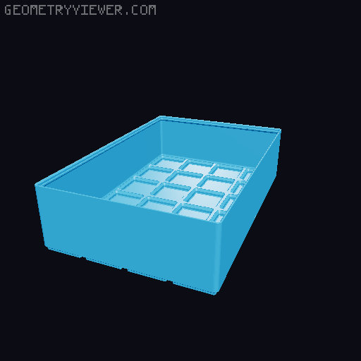 Gridfinity lite - economical plain storage bins 3D model thumbnail