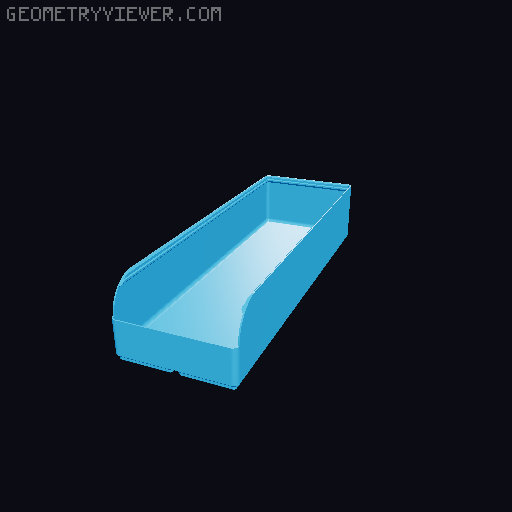 Gridfinity rouded bins collection all sizes 3D model thumbnail