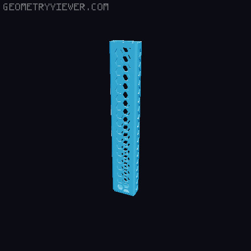 Gridfinity Hex Bins Light (rotated grid) all sizes 3D model thumbnail