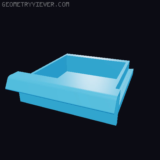 Desktop Mini Toolbox - Top Cabinet: 4 Drawer Edition 3D model thumbnail