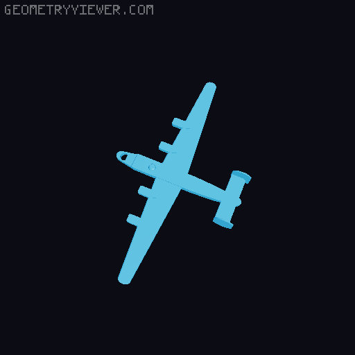 B-24 liberator keychain 3D model thumbnail