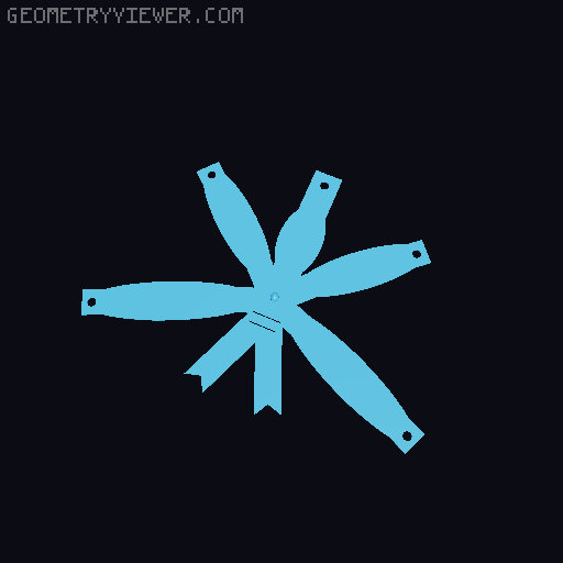 Folding gift bow 3D model thumbnail