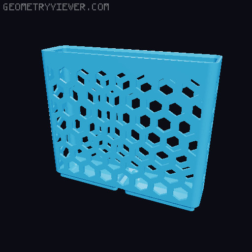 Gridfinity Hex Bins Light all sizes 3D model thumbnail