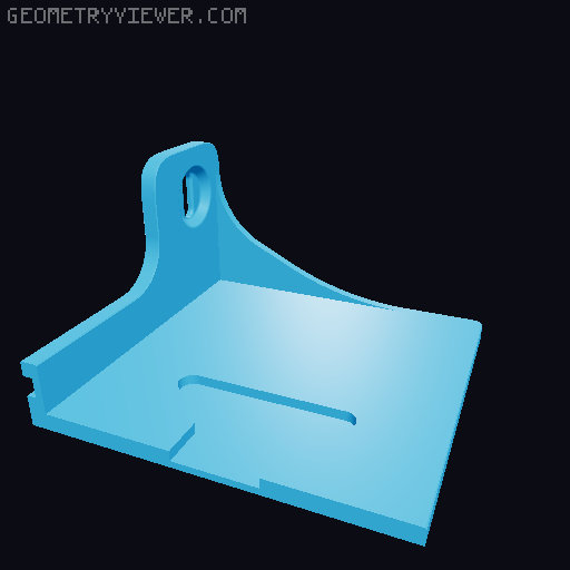 IKEA Skadis Shelf for rolling top storage box 3D model thumbnail