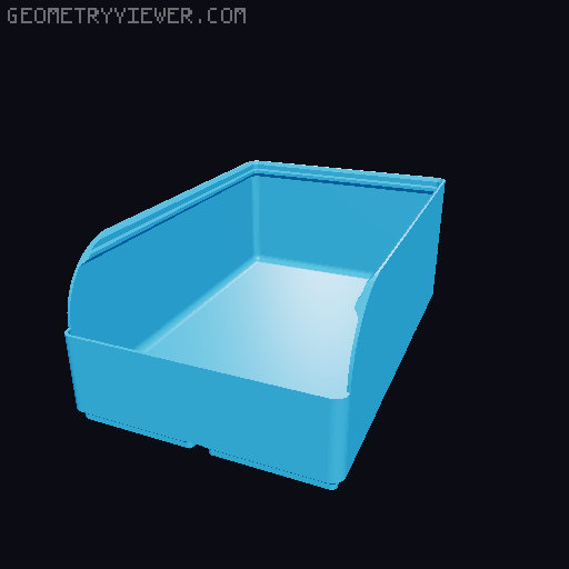 Gridfinity rouded bins collection all sizes 3D model thumbnail