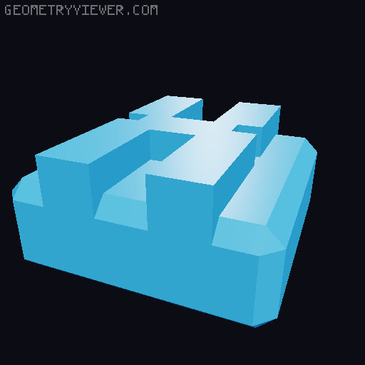 PrintABlok:WritersBloks interlocking letter blocks 3D model thumbnail