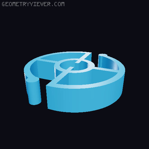 Fidget clicker. 3D model thumbnail