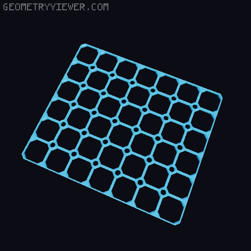 openGrid with Multiboard-compatible screw holes 3D model thumbnail