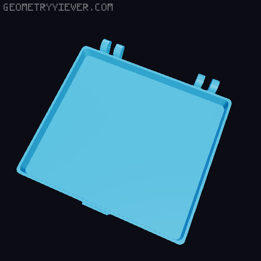 Battery Box with Storage 3D model thumbnail