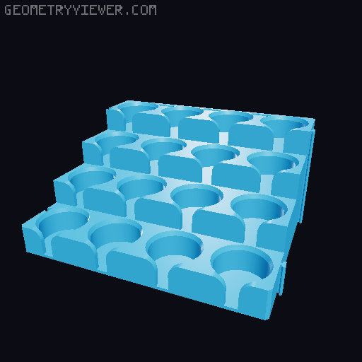 Vallejo / Citadel modular Paint rack 3D model thumbnail