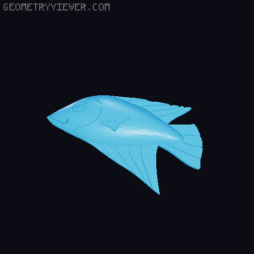 Escher's Birds and Fish Tessellation, Optimized 3D model thumbnail