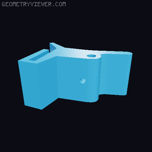Block Top Hinge for Unibody Riser Frame V2 3D model thumbnail