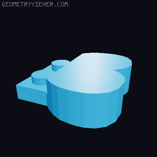 Lego Dog Tag 3D model thumbnail