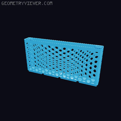 Gridfinity Hex Bins Light (rotated grid) all sizes 3D model thumbnail
