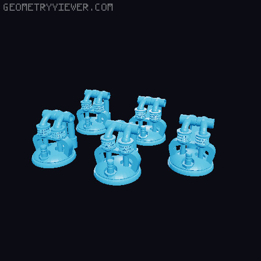 9 Cylinder Radial Engine 3D model thumbnail