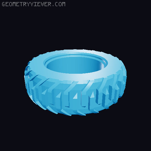 OpenRc Tractor MK3 Hinterreifen und Felgen Breit 3D model thumbnail