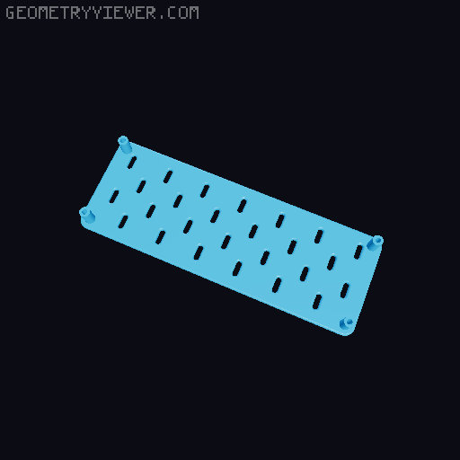 Skadis Pegboard, all sizes 80 to 360mm 3D model thumbnail