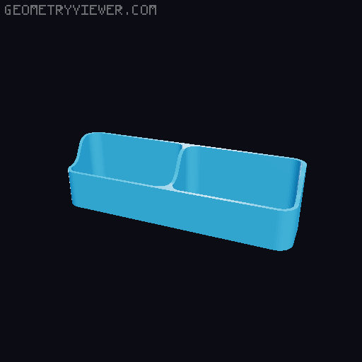 Bin for Ikea skadis - 564 models - hooks need support 3D model thumbnail