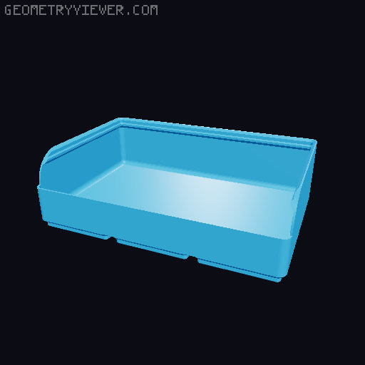 Gridfinity rouded bins collection all sizes 3D model thumbnail