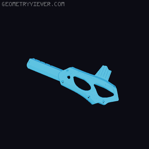 Ontos Carry Handle Thumbhole Stock Overhaul 3D model thumbnail