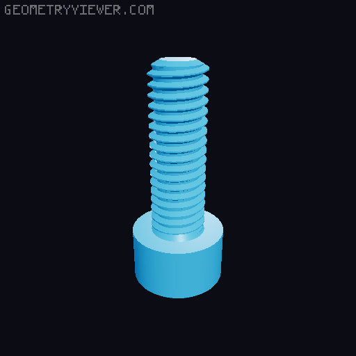 Hundreds of Metric Allen Screws with Cylindrical Head M2 up to M64 3D model thumbnail