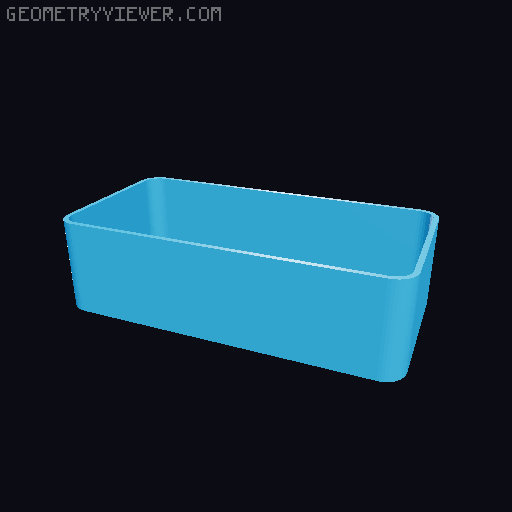 Bin for Ikea skadis - 564 models - hooks need support 3D model thumbnail