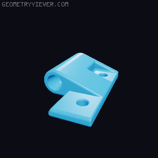Better hinges for enXLosure Removable Door 3D model thumbnail
