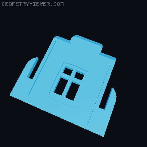 Gingerbread House Kit Card 3D model thumbnail