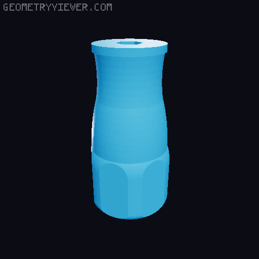Stubby Hex Bit Driver Remix - Logoless 3D model thumbnail