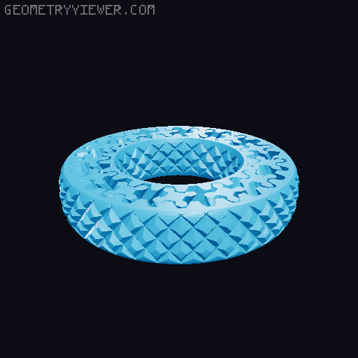 Fidget Gear Ring with inside knurling 3D model thumbnail