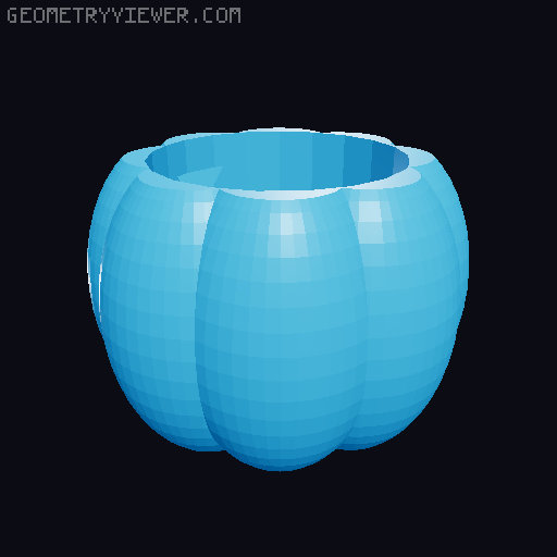 Pumpkin tealight -Remix 3D model thumbnail