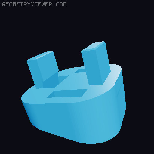 choc keycap tilter both directions 3D model thumbnail