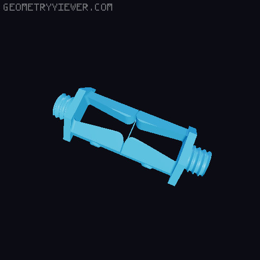 TrackTwist Holders - Split Print 3D model thumbnail