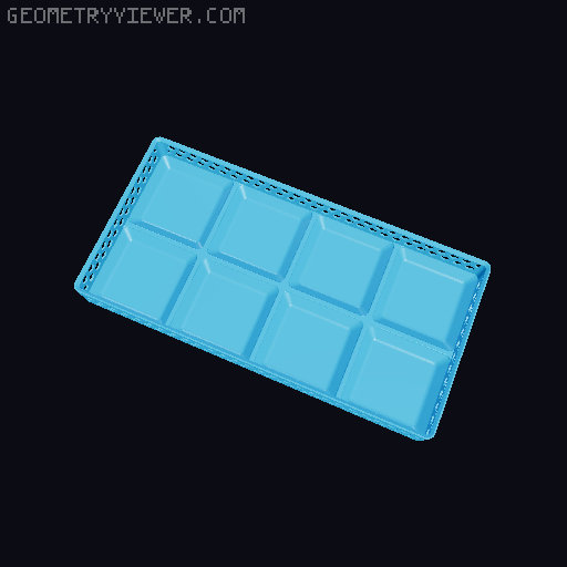 Gridfinity Hex Bins Light all sizes 3D model thumbnail