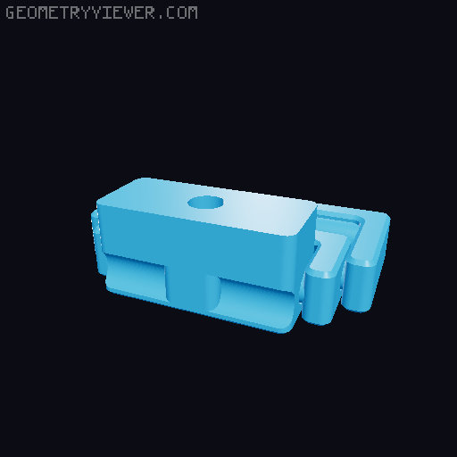Sturdy Print-in-place Panel Latch for 2020 Extrusion - Voron Panel Clips 3D model thumbnail