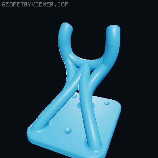Guitar wall mount 3D model thumbnail