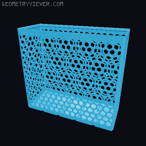 Gridfinity Hex Bins Light all sizes 3D model thumbnail