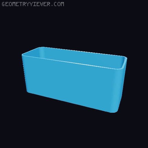 Bin for Ikea skadis - 564 models - hooks need support 3D model thumbnail