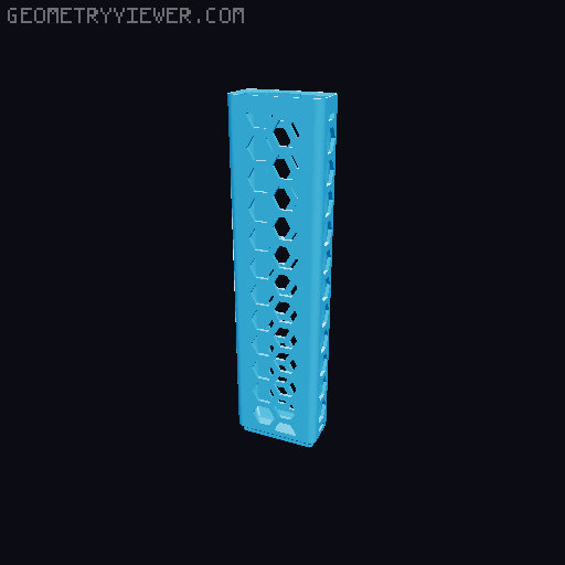 Gridfinity Hex Bins Light (rotated grid) all sizes 3D model thumbnail