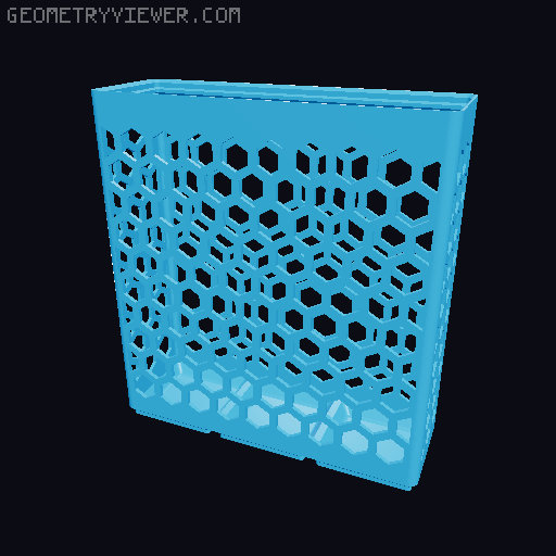 Gridfinity Hex Bins Light all sizes 3D model thumbnail