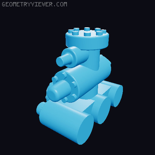 J-2 Rocket Engine 3D model thumbnail