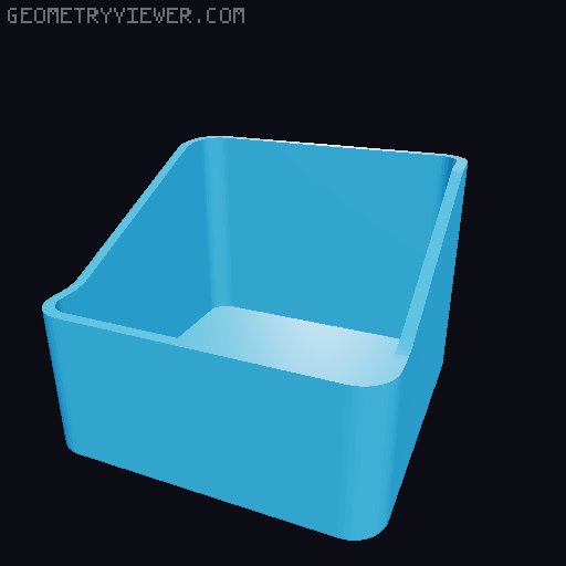 Bin for Ikea skadis - 564 models - hooks need support 3D model thumbnail