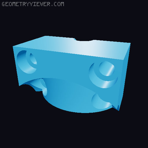 AM8 EVA 3.0 printhead (Sherpa Mini & E3D V6) 3D model thumbnail