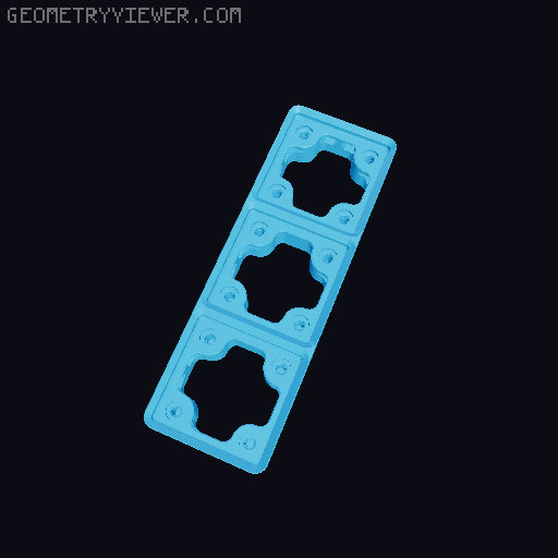 Gridfinity Stackable Modular baseplates 3D model thumbnail
