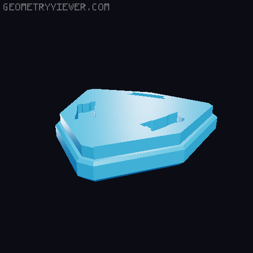 PrintABlok:WritersBloks interlocking letter blocks 3D model thumbnail