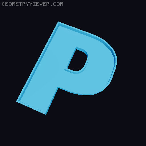 Glowing LED all alphabet letters and all numbers 6 cm high 3D model thumbnail