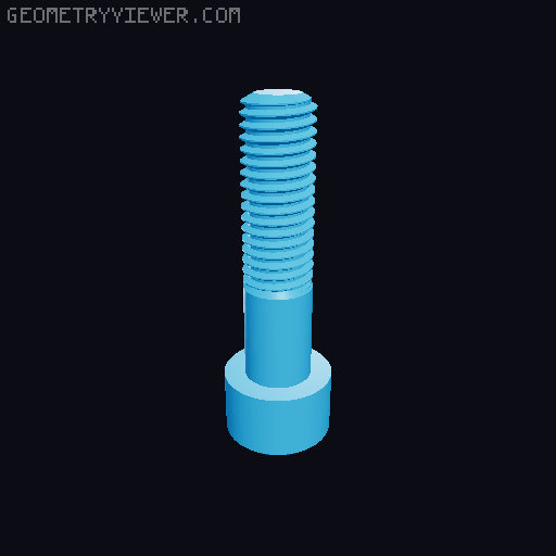 Hundreds of Metric Allen Screws with Cylindrical Head M2 up to M64 3D model thumbnail