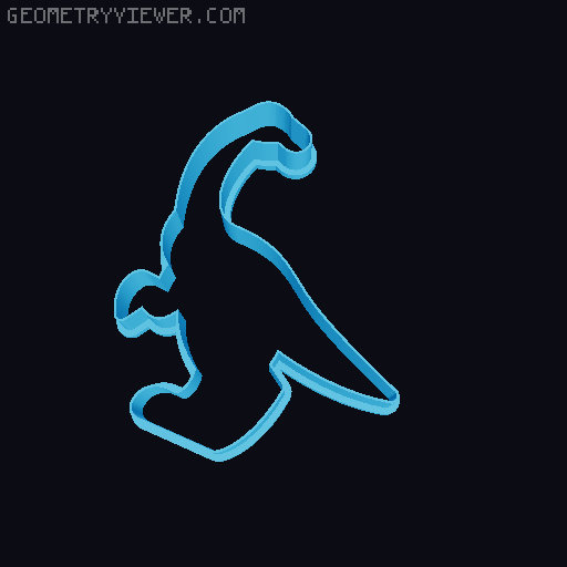 34 Dinosaur cookie cutters / cutter [Dinosaurus vykrajovátka] 3D model thumbnail